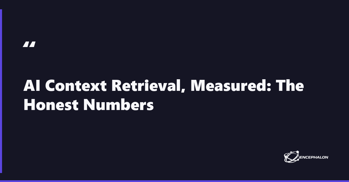 AI Context Retrieval, Measured: The Honest Numbers