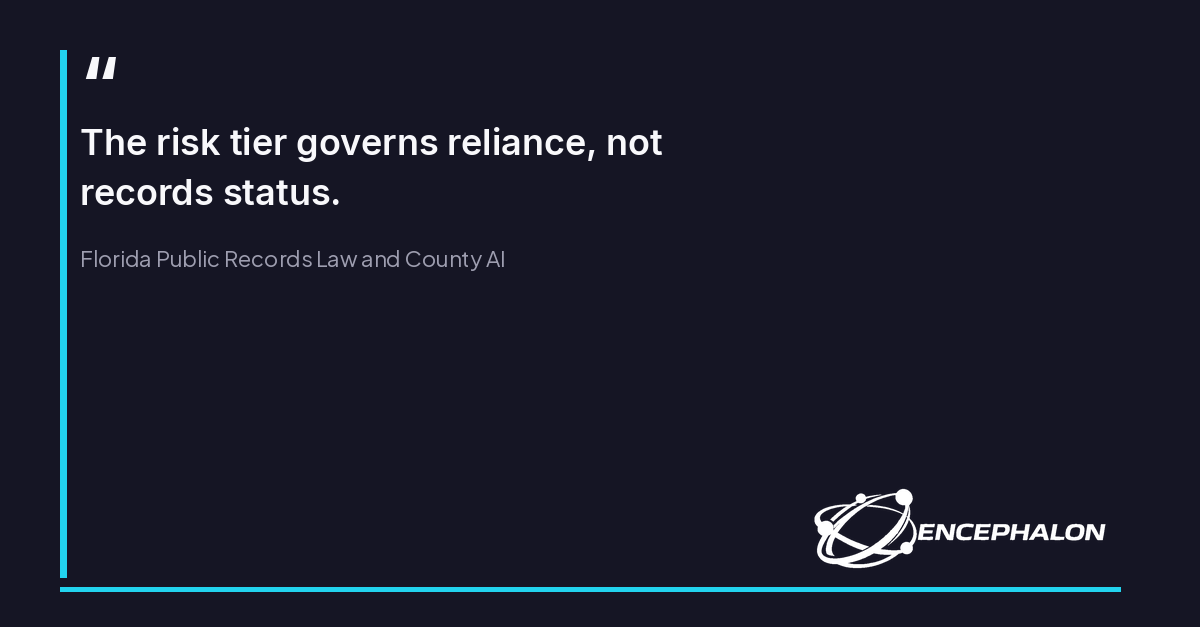 Florida Public Records Law Already Governs County AI