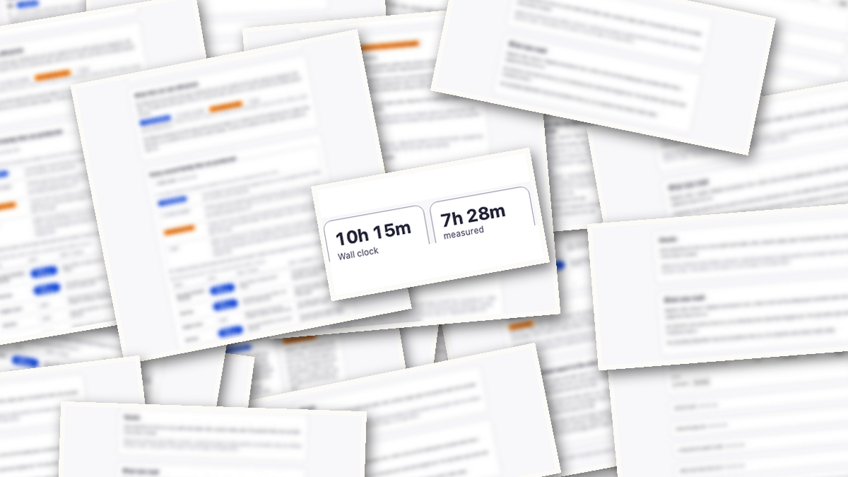 Run-reporting pages